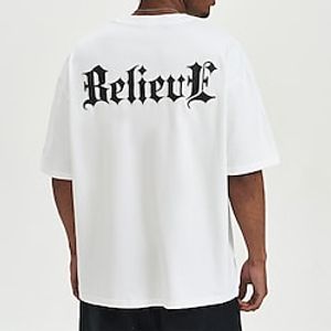 Men's T shirt Tee Tee Cool Shirt Oversized Shirt Graphic Prints Crew Neck Street Sports Short Sleeve Embroidered Clothing Apparel Cotton Fashion Casual Classic Novelty Lightinthebox