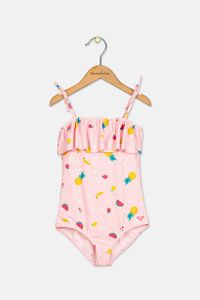 Girls Lovely Aloha One Piece Swimsuit  Pink