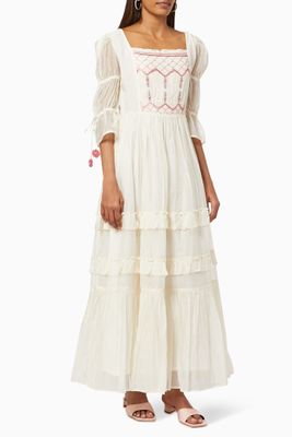 Hazel Maxi Dress in Cotton Silk Blend Hazel Maxi Dress in Cotton Silk Blend