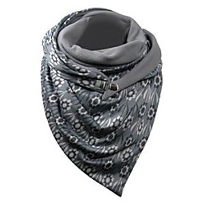 Women's Infinity Scarf Daily Wear Gray Scarf Floral miniinthebox
