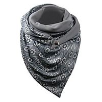 Women's Infinity Scarf Daily Wear Gray Scarf Floral miniinthebox - thumbnail