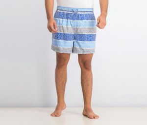 Mens Swim Trunks Pattern Beachwear Board Shorts  Blue