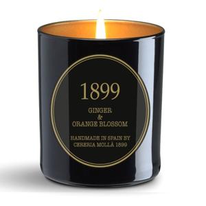 Cereria Molla Premium Vegetable Wax Candle in glass 230g Ginger & Orange Blossom