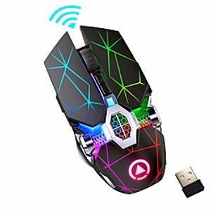 Rechargeable Gaming Mouse Wireless Silent Mouse LED Backlit 2.4G USB 1600DPI Optical Ergonomic Mouse Gamer Desktop For PC Laptop Lightinthebox