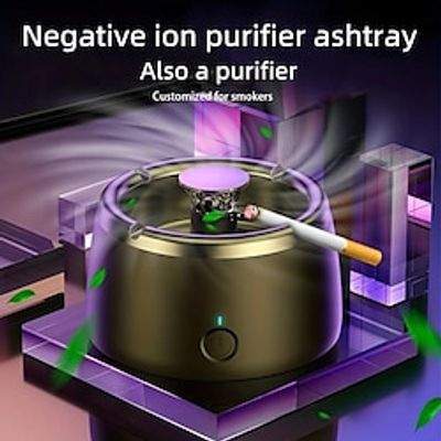 Air Purifier Multifunctional Negative Ion Smokeless Ashtray Air Purifier Ashtray With Filter Gift Ashtray For Home Living Room USB Charging Recommended For Smokers miniinthebox