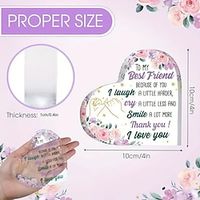 Best Friends Birthday Christmas Gifts For Women Keepsake And Paperweight Side By Side Or Miles Apart Friends Are Always Close At Heart Long Distance Friendship Gifts For Sister Lightinthebox