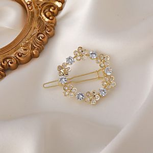 south korea ins hairpin bangs top clip zircon flower wreath hair carson fairy clip girl side clip headdress Lightinthebox