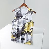 Men's Tank Top Vest Top Undershirt Color Block V Neck Street Vacation Sleeveless Clothing Apparel Fashion Designer Basic Lightinthebox - thumbnail