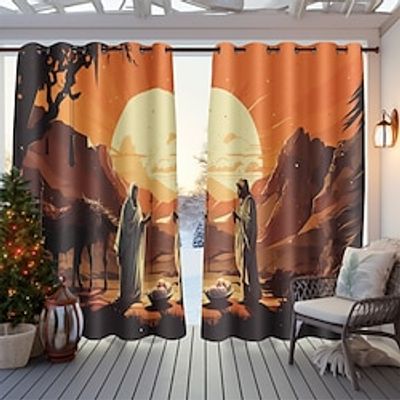 Waterproof Outdoor Curtain Privacy, Sliding Patio Curtain Drapes, Pergola Curtains Grommet For Gazebo, Balcony, Porch, Party Lightinthebox