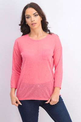 Womens Front Pocket Tops Pink Womens Front Pocket Tops Pink