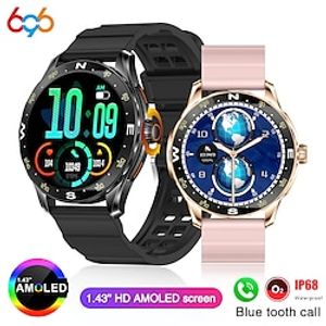 696 Y88 Smart Watch 1.43 inch Smartwatch Fitness Running Watch Bluetooth Pedometer Call Reminder Sleep Tracker Compatible with Android iOS Women Men Hands-Free Calls Message Reminder IP 67 41mm Watch Lightinthebox