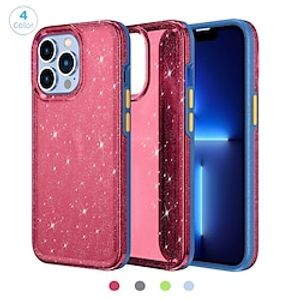 Phone Case For Apple Back Cover Classic Series Clear Case iPhone 14 Pro Max 13 12 Pro Max Mini Glitter Shine Transparent TPU PC Lightinthebox