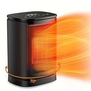 Electric Heater Portable Heater With Thermostat Oscillating Room Heater With Tip-over Overheat Protection 12H Timer 1500W PTC Ceramic Heater With 3 Modes Safe Fast Quiet Heat For Office Bedroom Home miniinthebox