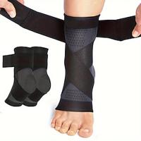 2pcs Ankle Support Braces, Breathable Compression Ankle Sleeves With Adjustable Wrap, Elastic Ankle Brace Stabilizer - Ideal For Sports, Fitness, Running, Climbing Lightinthebox