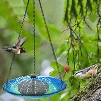 Hanging Bird Feeder Bath Solar-Powered Outdoor Garden Floating Fountain - Enhance Your Garden with Eco-Friendly Bird Watching and Relaxation Lightinthebox