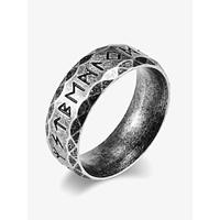 Men's Ring Ancient silver Steel Black Stainless Steel Titanium Steel Vintage Nordic Lightinthebox
