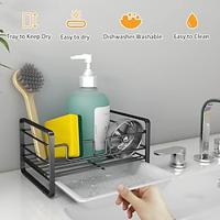 Kitchen Sink Drain Rack Organizer Kitchen Sink Soap Sponge Holder With Self-draining Tray Stainless Steel Sink Shelf Towel Rack Lightinthebox