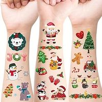 12pcs Santa Claus Christmas Tree Stickers for School Cartoon for Kids Lightinthebox - thumbnail