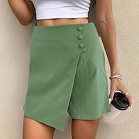 Women's Shorts Polyester Plain Green Casual Daily Short Going out Weekend Summer Lightinthebox