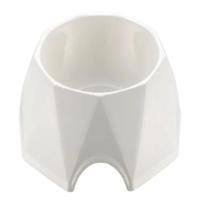 Pets Club Diamond Shape Pets Bowl White For Cat & Dog (M)