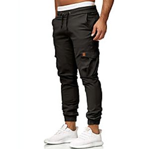 Men's Simple Jogger Pants Chinos Sweatpants Trousers Pants Solid Colored Side Pockets Multiple Pockets ArmyGreen Khaki Black miniinthebox
