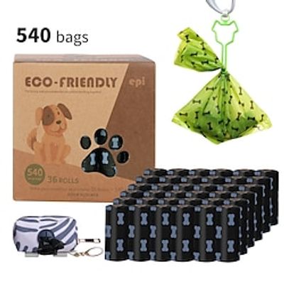 Dog Poop Bags 135 270 540 Counts Poop Bags Biodegradable Eco-Friendly Leak-Proof Dog Waste Bags with 1 Dispenser Poop Bags for DogsDoggy (Scented)9 rolls 18 rolls 36rolls can be selected Lightinthebox