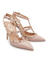 Rockstud Ankle Strap Pumps - Powder Pink - thumbnail