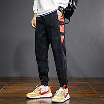 Men's Harlem Pants Soft Harem Pants Casual Daily Pants Patchwork Full Length Elastic Waist Gray Black / Spring / Drawstring / Elasticity miniinthebox Men's Harlem Pants Soft Harem Pants Casual Daily Pants Patchwork Full Length Elastic Waist Gray Black / Spring / Drawstring / Elasticity miniinthebox