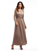 Casual Loose Solid Color Women Slit Dresses