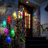 Solar Christmas Snowman Wind Chimes Light Christmas Tree Snowflake Outdoor Waterproof Garden Light Balcony Porch Yard New Year Christmas Hanging Light miniinthebox - thumbnail