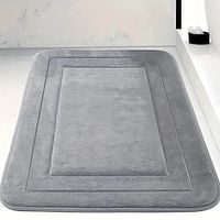 1pc Plush Memory Foam Bath Rug, Anti-skid Bath Mat, Non-slip Carpet For Bathroom, Non-slip Absorbent Bathroom Floor Mat, Machine Washable Bathroom Foot Mat, Bathroom Accessories, Bathroom Decor, Home Lightinthebox - thumbnail