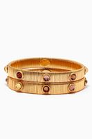 Strada Stack Bracelet in 24kt Gold Plating, Set of 2 Strada Stack Bracelet in 24kt Gold Plating, Set of 2