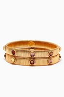 Strada Stack Bracelet in 24kt Gold Plating, Set of 2 - thumbnail