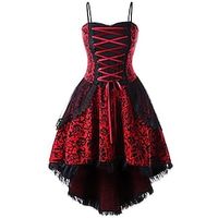 Women's Plus Size Party Dress Solid Color Boat Neck Mesh Long Sleeve Spring Summer Prom Dress Knee Length Dress Party Dress Lightinthebox - thumbnail