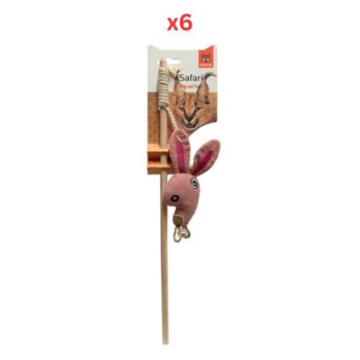 FOFOS Bunny Cat Wand Cat Toy (Pack Of 6)