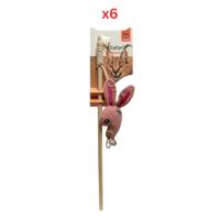 FOFOS Bunny Cat Wand Cat Toy (Pack Of 6) FOFOS Bunny Cat Wand Cat Toy (Pack Of 6)