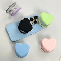 Love Heart Shape Magnetic Airbag Mobile Phone Holder Retractable Desktop Telescopic Folding Lightinthebox - thumbnail