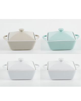 Martha Stewart Bowdoin 4 Inch Casserole With Lid Square Assorted 1 Piece