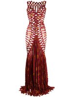 Gianfranco Ferré Pre-Owned 1990s geometric cut-out dress - Brown