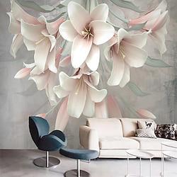 Cool Wallpapers 3D Pink Flower Wallpaper Wall Mural Wall Covering Sticker Peel and Stick Removable PVC/Vinyl Material Self Adhesive/Adhesive Required Wall Decor for Living Room Kitchen Bathroom Lightinthebox