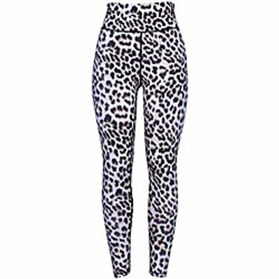 baronhong high waist tummy control pants workout running stretch yoga leggings(leopard,m) Lightinthebox
