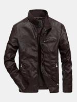 Plus Size Biker PU Leather Jackets