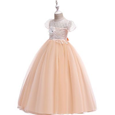 Princess Costume Girls' Movie Cosplay Wedding Christmas Purple Orange Dress Christmas Halloween Children's Day Polyester  Cotton Lightinthebox