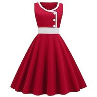 Retro Vintage 1950s A-Line Dress Swing Dress Flare Dress Audrey Hepburn Women's Halloween Casual Daily Dress Lightinthebox