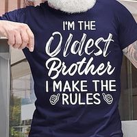 Men's T shirt Tee Graphic Tee Cool Shirt Letter Graphic Prints Family Crew Neck Hot Stamping Maternity Street Vacation Short Sleeves Print Clothing Apparel Basic Designer Modern Contemporary Lightinthebox - thumbnail