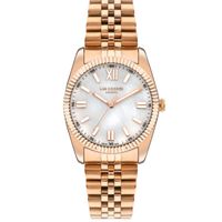 Lee Cooper Women's Analog Display Watch & Metal Strap, Rose Gold - LC07824.420
