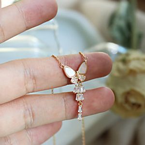 yongcheng whole body 925 silver natural shell butterfly necklace temperament exquisite retro simple light luxury niche clavicle chain Lightinthebox