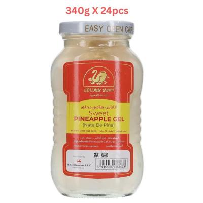 Golden Swan Pineapple Gel Nata De Pina 340G (Pack of 24)