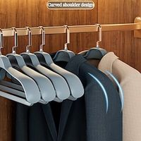 10pcs Coat Hanger Home Wear Non-slip Non-marking Shoulder Corner, Clothes Hanger Wardrobe Can Not Afford To Bag Wide-shouldered Suit Clothes Hanger miniinthebox - thumbnail