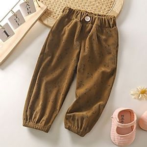 Kids Boys Sweatpants Trousers Animal Polka Dot Soft Pants School Daily White Yellow Brown Mid Waist Lightinthebox